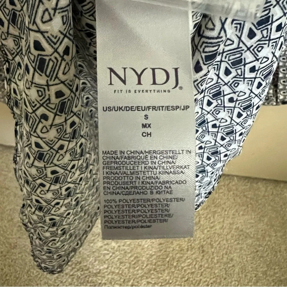 NWT NYDJ Pintuck Blouse, Size Small in ISLANDIGEO - Picture 9 of 10